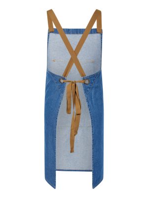 DENIM BIB APRON WITH POCKET